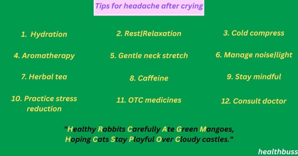 how to Stop Headache After Crying